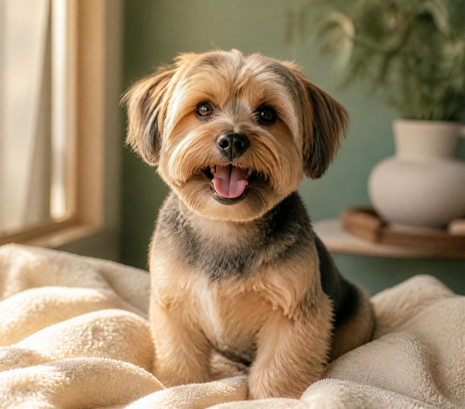 A freshly groomed terrier looking happy after a Pawfect Grooming appointment